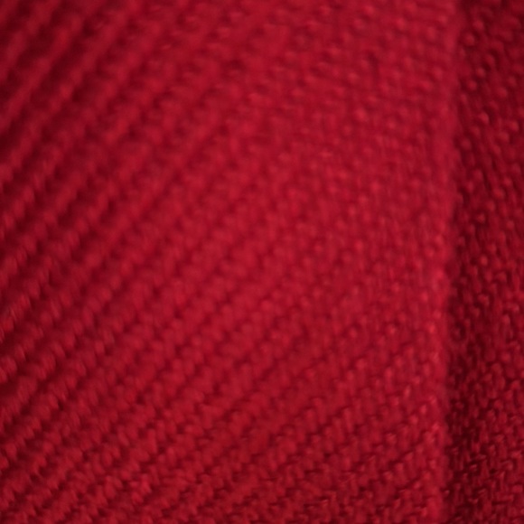 Talbots red blazer/jacket. Zipper front & side pockets. 60%acrylic & 40% wool. - Picture 5 of 5